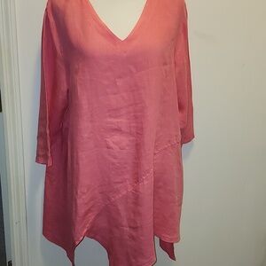 Match Point Linen Tunic asymmetrical Large